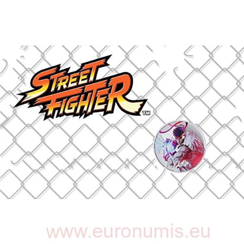 Dollar 2022 Tuvalu BU karta farbená 1 Oz Ag Street Fighter - Ryu