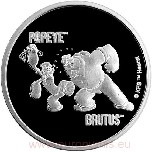 2 Dollars 2024 Samoa PROOF like 1 Oz Ag, Popeye and Brutus