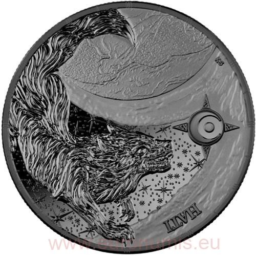 5 Mark 2024 Germania BU Black silver 1 Oz Ag, Ragnarok: Hati