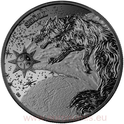 5 Mark 2024 Germania BU Black silver 1 Oz Ag, Ragnarok: Skoll