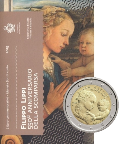 2 euro 2019 San Maríno cc.BU, Filippo Lippi