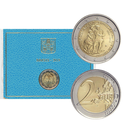 2 euro 2019 Vatikán cc.BU Sixtínska kaplnka