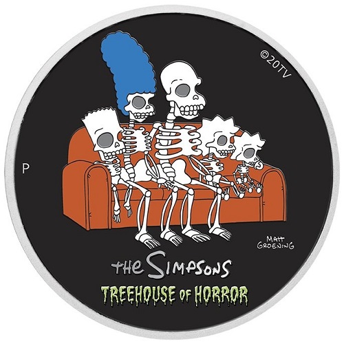 Dollar 2022 Tuvalu BU farbená 1 Oz Ag The Simpson - Treehouse Of Horror (V:8:1)