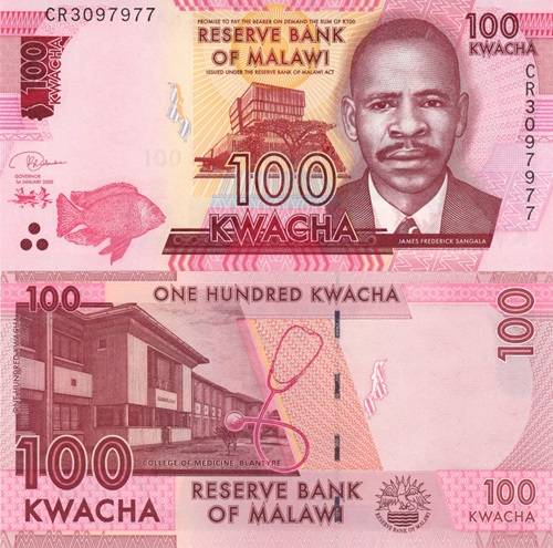 100 Kwacha 2020 Malawi UNC séria CR