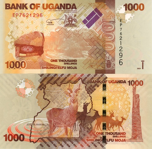 1000 Schillings 2021 Uganda UNC séria EP