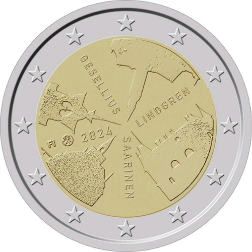 2 euro 2024 Fínsko cc.UNC, fínska architektúra