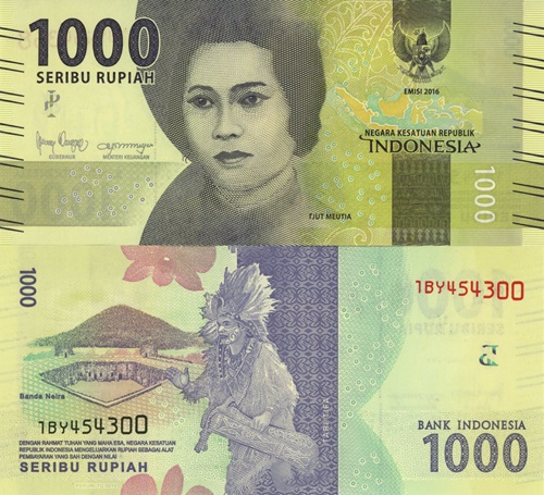 1000 Rupiah 2019 Indonézia UNC séria 1BY