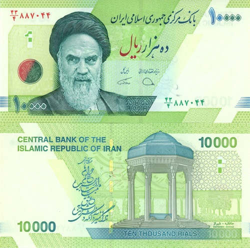 10 000 Rials 2019 Irán UNC séria 43/4