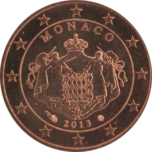 1 cent 2013 Monako ob.UNC