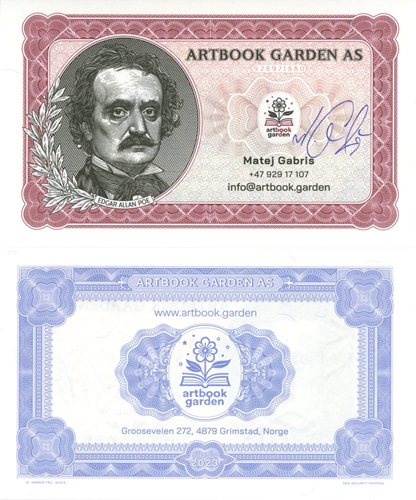 Artbook garden 2023 UNC Edgar Allan Poe s podpisom autora