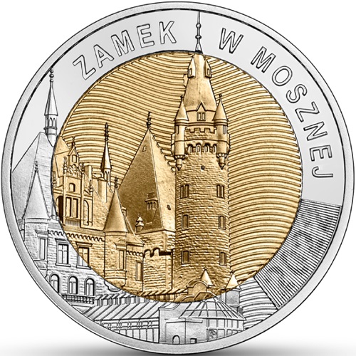 5 Zloty 2022 Polsko UNC, Moszna Castle