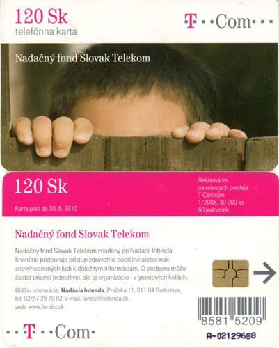 Tel.Karta, 2010 Slovensko, T-Com, Nadačný fond Slovak Telekom