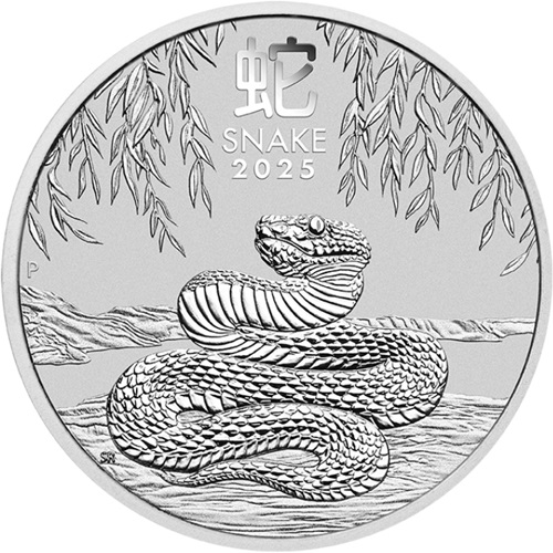 8 Dollars 2025 Austrália BU 5 Oz Ag Lunar III. - Year of the Snake