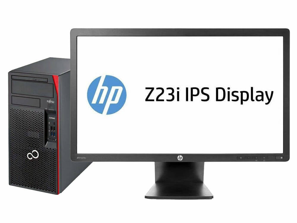 Fujitsu Esprimo P757 + 23" HP Z23i IPS Monitor