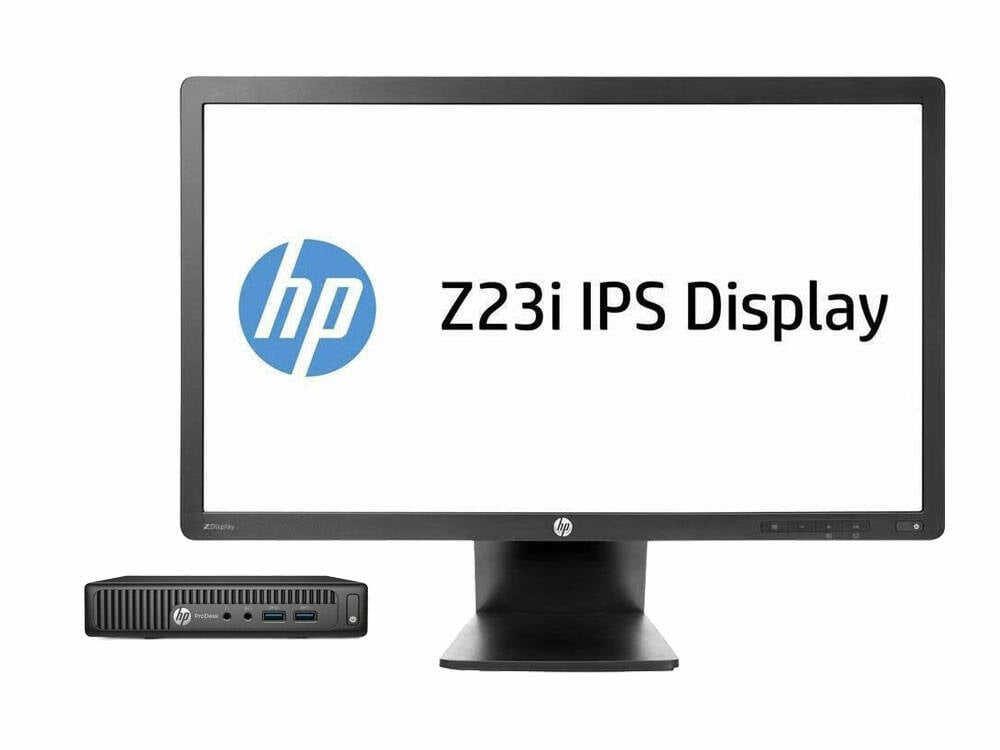 HP ProDesk 400 G2 DM + 23" HP Z23i IPS Monitor