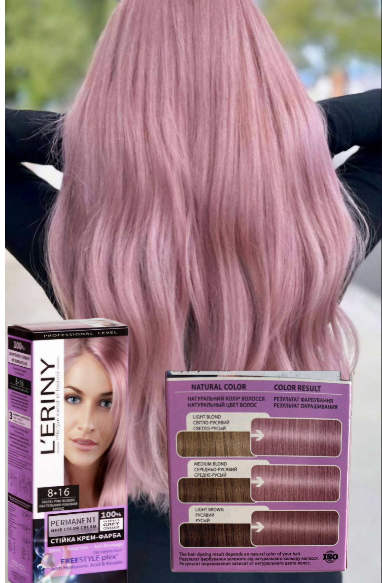 L'ERINY 8.16 PASTEL PINK BLOND permanentná farba na vlasy