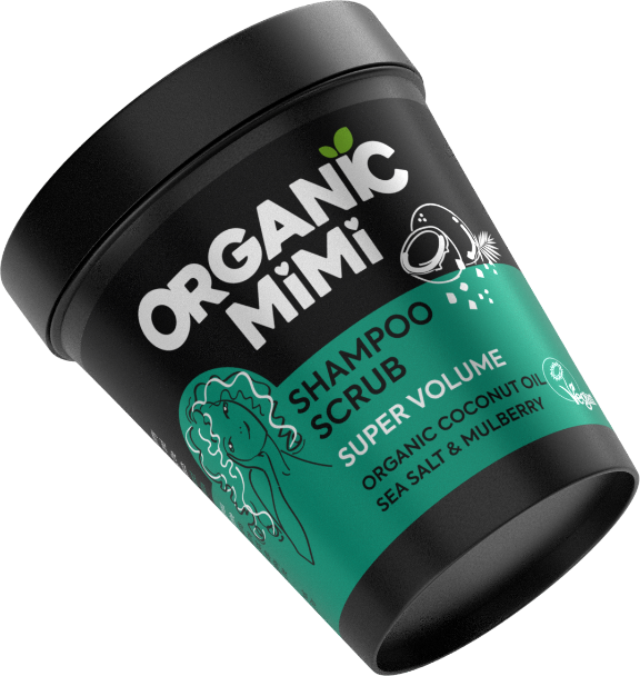 ORGANIC MIMI šampónový peeling pre objem s jojobou