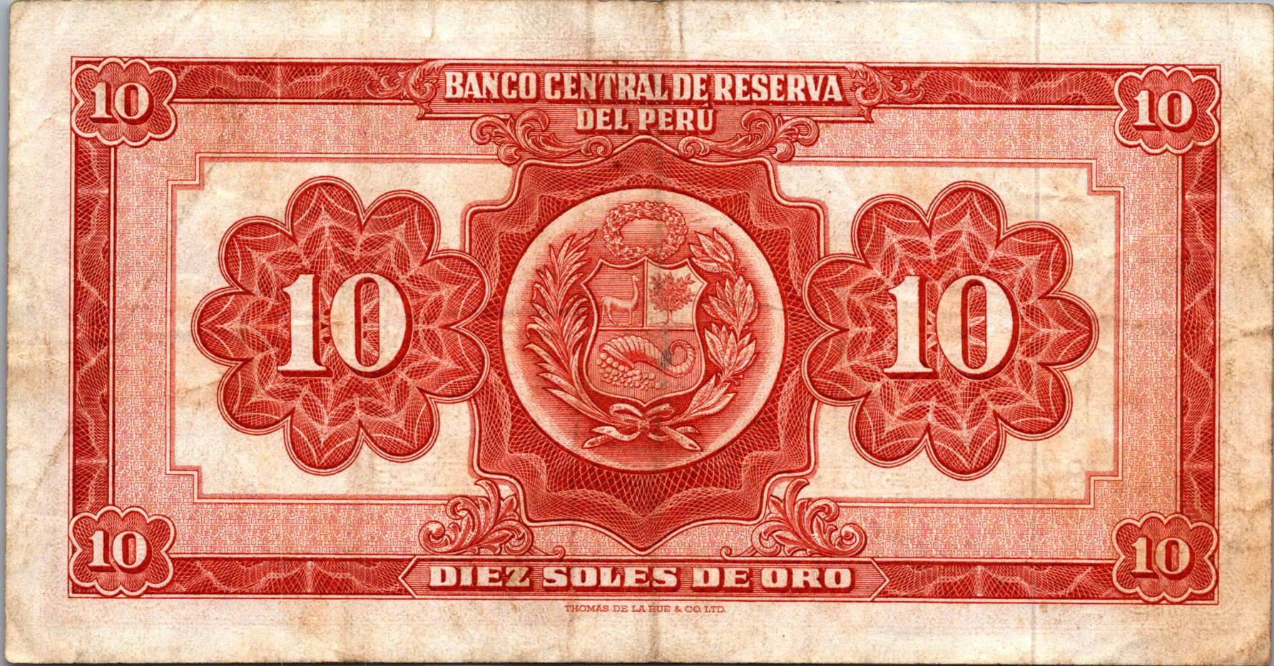 Peru 10 Soles De Oro 1963