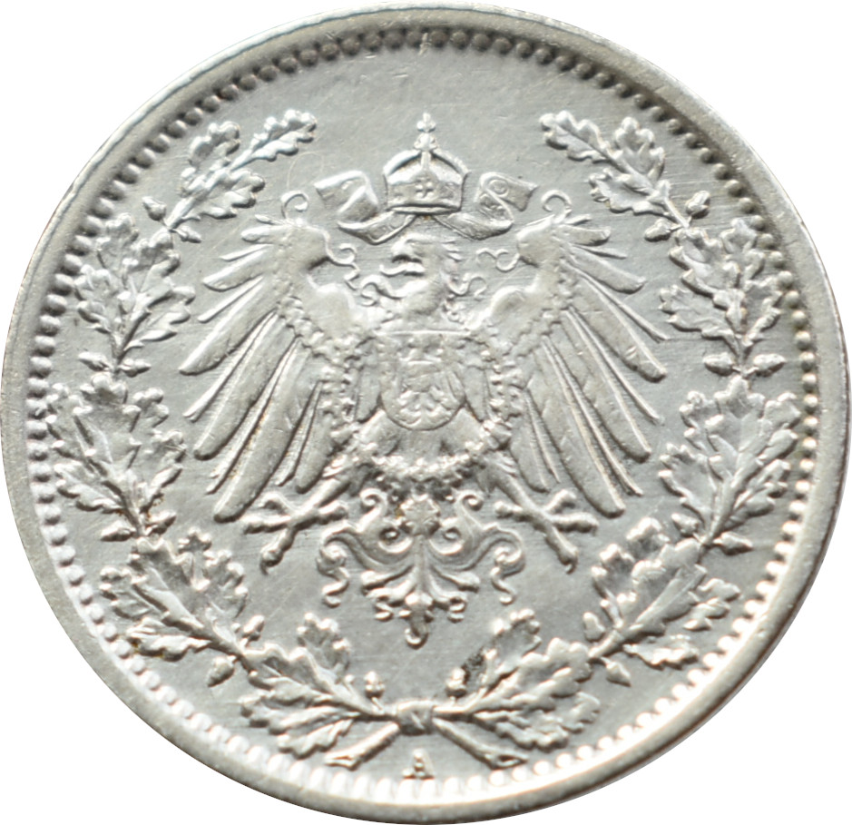 Nemecko - Nemecká ríša 1/2 Mark 1917 A