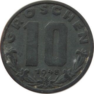 Rakúsko 10 Groschen 1948