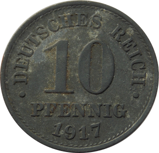 Nemecko - Nemecká ríša 10 Pfennig 1917
