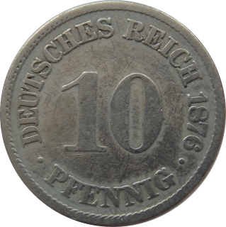 Nemecko - Nemecká ríša 10 Pfennig 1876 A