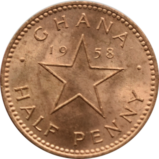 Ghana 1/2 Penny 1958