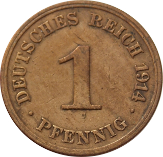 Nemecko - Nemecká ríša 1 Pfennig 1914 J