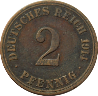 Nemecko - Nemecká ríša 2 Pfennig 1914 A