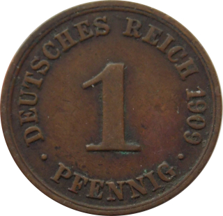 Nemecko - Nemecká ríša 1 Pfennig 1909 A