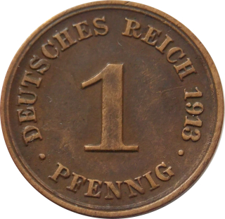 Nemecko - Nemecká ríša 1 Pfennig 1913 D
