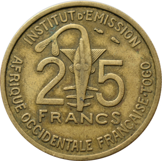 Francúzska západná Afrika 25 Francs 1957