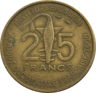 Francúzska západná Afrika 25 Francs 1957