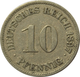 Nemecko - Nemecká ríša 10 Pfennig 1897 A