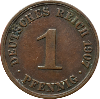 Nemecko - Nemecká ríša 1 Pfennig 1907 A