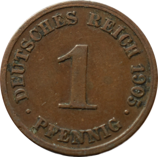 Nemecko - Nemecká ríša 1 Pfennig 1905 J