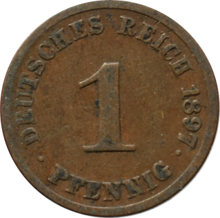 Nemecko - Nemecká ríša 1 Pfennig 1897 J