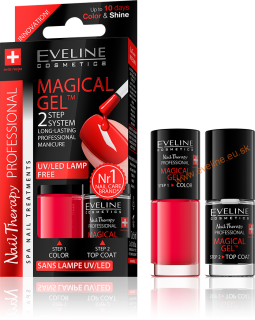 Eveline lak na nechty MAGICAL GEL 07 ružová 2x5 ML