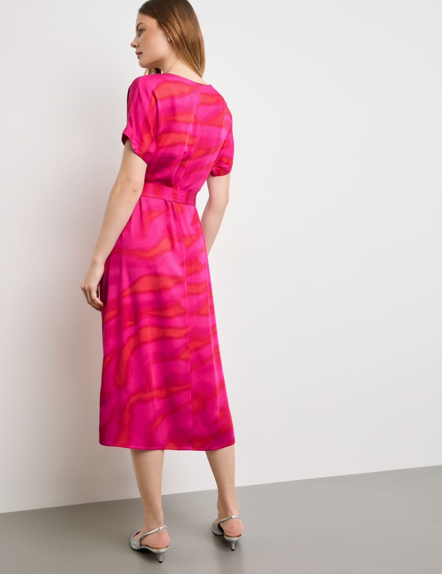 Šaty ružová-vzor Taifun