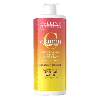 EVELINE -Vit.C 3xAction rozja.micelárna voda 500ml