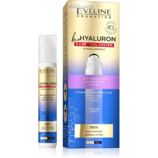 EVELINE - bioHYALURON 3xRetinol očný Roll-On 15ml