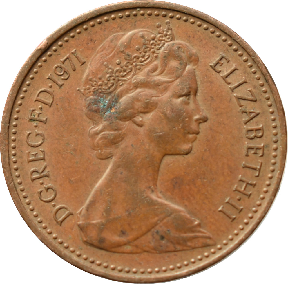 Anglicko 1 New Penny 1971