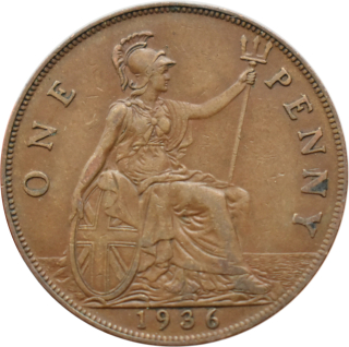 Anglicko 1 Penny 1936