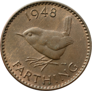 Anglicko 1 Farthing 1948