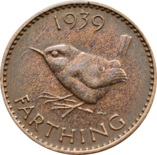 Anglicko 1 Farthing 1939