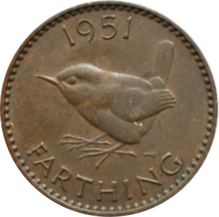 Anglicko 1 Farthing 1951