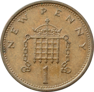 Anglicko 1 New Penny 1974