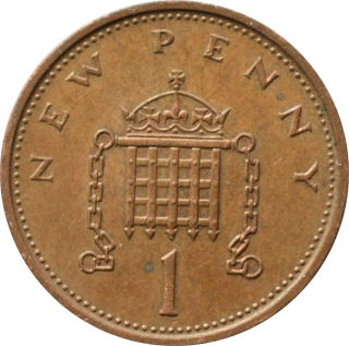 Anglicko 1 New Penny 1975