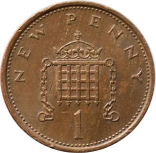 Anglicko 1 New Penny 1977