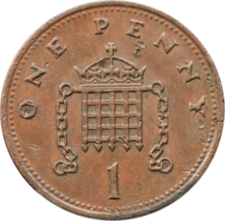 Anglicko 1 Penny 1987